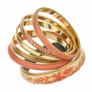 Brazaletes de Latón con Estilo Antiguo, Hechos a Mano, Modernos y Elegantes para Mujer - Product Image 1