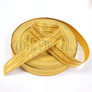 Encaje trenzado de bulón dorado para uniforme formal, disfraz, vestidos de lujo - Product Image 1