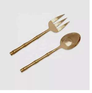 Service à salade en acier de qualité supérieure avec poignée en résine Service à salade de qualité supérieure - Product Image 5