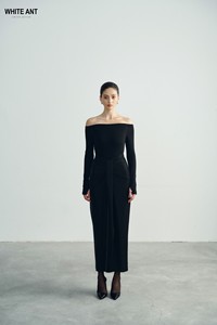 กระโปรงทรงดินสอสีน้ำตาลดำทำจากโพลียูรีเทน45% สำหรับผู้หญิงกระโปรงทรงดินสอสีน้ำตาลเข้มแบบผ่าหน้ากระโปรงทรงดินสอแบบออเดรย์สุดเซ็กซี่ - Product Image 4