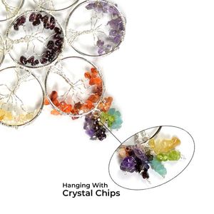 Venta caliente 7 Chakra hecho a mano ágata piedra preciosa estatuilla colgante de pared cristal superventas decoración del hogar piedra semipreciosa artesanías para - Product Image 3