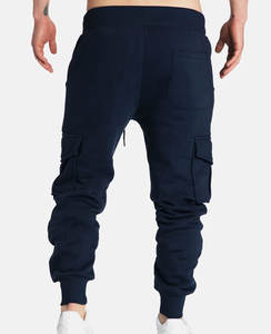 Pantalons de survêtement à jambe droite en éponge pour hommes pantalons de survêtement pour hommes pantalons de survêtement lavés avec logo personnalisé - Product Image 4