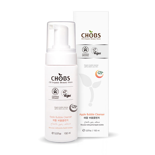 Organic Apple Bubble Facial Cleanser for Acne, Suitable for All Women & Men - Gentle Face Wash for Oily Skin