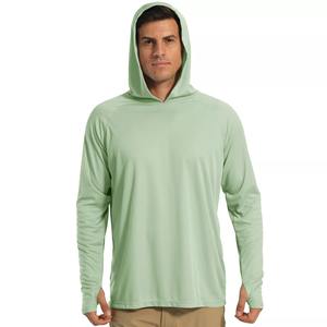 Sudadera con capucha de pesca con logotipo personalizado, impermeable, UPF50 +, protección solar, ropa de pesca, camisas de pesca de manga larga que absorben la humedad - Product Image 3