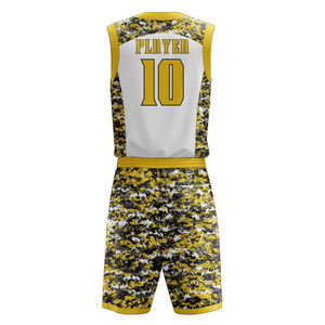 Vente en gros de vêtements de basket-ball originaux, ensemble de football, uniformes de maillot de basket-ball sublimés numériques réversibles personnalisés - Product Image 6
