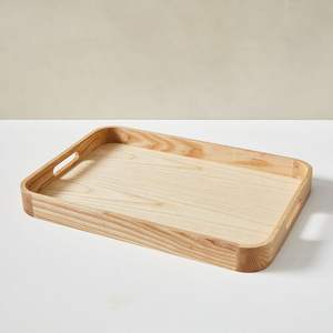 Plateau de service rustique en bois de manguier pour le café, les biscuits et la vaisselle de table, plateau de service avec compartiments pour les collations et les fruits secs - Product Image 1