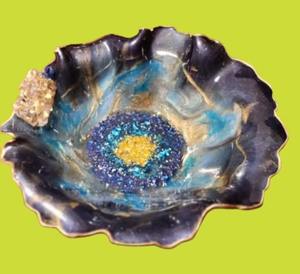 Tazón de Comida de Resina Epoxi de Diseño con Acabado Liso para Ocasiones Especiales, Tazón de Comida Artístico de Resina Epoxi para Frutas a Precio Económico - Product Image 3