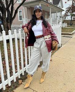 Chaqueta de Franela Forrada de Manga Larga a la Moda Personalizada para Hombre de Alta Calidad, Chaqueta Universitaria de Cuero Clásica 2024 - Product Image 4