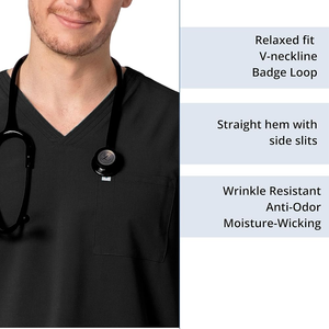 ชุดเครื่องแบบพยาบาล2ชิ้นชุดยูนิฟอร์มผ้าคอตตอนชุดผ่าตัดทางการแพทย์ OEM ออกแบบได้ตามต้องการเสื้อผ้าเพื่อความปลอดภัยในโรงพยาบาล - Product Image 3