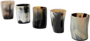 Vaso de chupito de cuerno natural de animal, hecho a mano, personalizado, de marca de lujo, con acabado pulido, tallado vikingo, diseño de Ángel Anam - Product Image 4