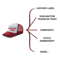 Gorra Trucker de 5 Paneles de Primera Calidad con Logotipo Personalizado, Estilo Bordado, Gorras Trucker de Malla y Espuma con Cierre a Presión para Hombre con Logotipo Personalizado