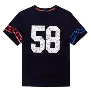 Camiseta de manga larga para hombre 100% algodón con hombros caídos y cuello redondo de gran tamaño con estampado de pantalla personalizada - Product Image 1