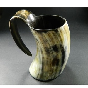 Auténtica taza de cuerno de bebida religiosa y Animal vikingo respetuosa con el medio ambiente para Halloween, Día de Acción de Gracias, uso festivo - Product Image 1
