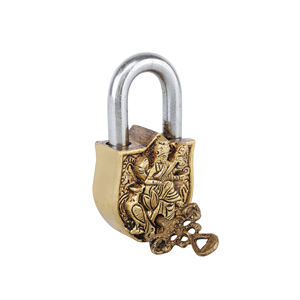 รูปปั้นแกะสลักทองเหลืองขัดเงาพร้อมล็อคพิมพ์ลายสลักลาย - Product Image 5