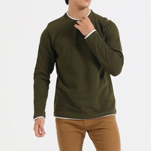 Sweatshirts unisexes à la mode pour hommes Boxy Fitting Mock Neck Cotton Ras du cou Sweats à capuche et sweatshirts pour hommes Fabricants de vêtements - Product Image 6
