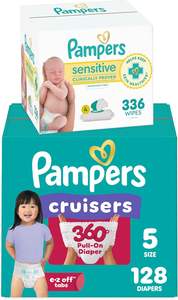 Pañales talla 7, paquete de 88 y toallitas húmedas para bebé - Pampers Pull On Cruisers 360 °   Pañales para Bebé con Cintura Elástica - Product Image 6