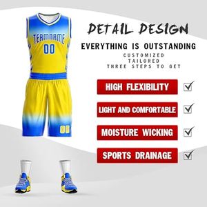 Vente en gros Vêtements de basket-ball à sublimation Vêtements personnalisés pour hommes Vêtements d'entraînement Ensemble de maillots de basket-ball respirants unisexe - Product Image 2
