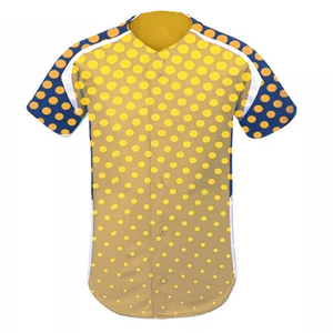Custom Solid Baseball Jersey Shirt for Unisex Latest Design Plain Short Sleeves Button Breathable 100% Polyester Custom Logo - Product Image 1