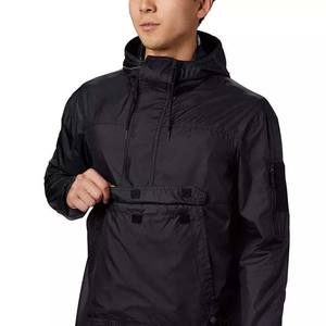 แจ็กเก็ตสำหรับฤดูหนาวแนวสตรีทชั้นสูงสำหรับผู้ชายดีไซน์ตามสั่งมีซิปปิดผ้าใบสีดำคุณภาพสูงไนลอนโลโก้ - Product Image 5