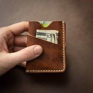 Porte-cartes de visite en cuir porte-cartes en cuir de vache personnalisé porte-cartes portefeuille Protection des informations sur les cartes LCH-0188 - Product Image 6