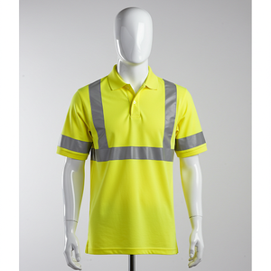 Polo de seguridad para el trabajo de construcción Protección de alta visibilidad para constructores Polo de seguridad industrial Camisa DE TRABAJO HiVis Construcción - Product Image 2