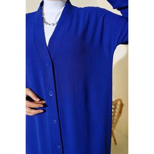 เสื้อสเวตเตอร์ถักแบบลำลองพร้อมกระดุมปักลายสก็อตทำจากวัสดุอะคริลิคและขนสัตว์สำหรับฤดูใบไม้ร่วง/ฤดูหนาว - Product Image 3