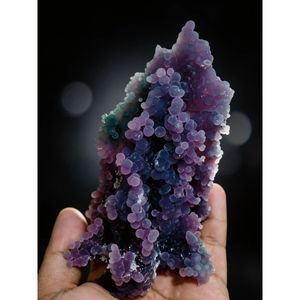 Espécimen de Ágata Uva Púrpura Premium, Cristal Botrioidal Natural, Clúster Mineral, Piedra Curativa, Pieza de Exhibición para Coleccionistas - Product Image 6