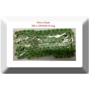 Chaîne de transmission de couleur verte avec joint torique 520x120L pour moto tout-terrain Kawasaki 79-18 - Product Image 1