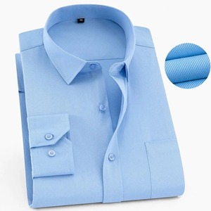 Camisas de Satén Personalizables para Hombre, Estilo Casual de Negocios, Manga Larga, Transpirables, Teñidas con Hilo, a Cuadros, Ecológicas, de Secado Rápido - Product Image 6