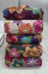 ผ้าเครปบริสุทธิ์พิมพ์ลายแฟนซีธรรมชาติสำหรับฤดูหนาวเสื้อผ้าอินเดียและปากีสถานสำหรับ lahenga kurti - Product Image 4