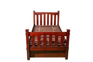 Cama Individual TACASA de Madera de Haya Maciza y Duradera, Color Café, 3 Cajones, Diseño Tradicional, Cómoda, Multifuncional, Ahorra Espacio - Product Image 4