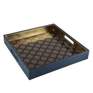 Designer Metal Enamel Serving Tray Handcrafted Finish For Home Hotel Restaurant Table Use - Product Image 5