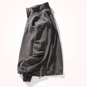 เสื้อกันหนาวผ้าฝ้ายโอเวอร์ไซส์สำหรับผู้ชายใส่สบาย100% มีลาย3D ไหล่หนาสำหรับฤดูใบไม้ร่วงโลโก้แบบกำหนดเอง - Product Image 3