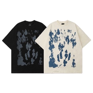 เสื้อยืดสีขาวแบบยูนิเซ็กซ์ คุณภาพสูง ทรงบ็อกซี่ โอเวอร์ไซส์ ผ้าฝ้ายเปล่า ผู้ผลิตเสื้อยืดคอเต่าแบบครอปสำหรับผู้ชาย - Product Image 1