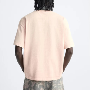 Haute qualité 100% coton personnalisé Logo vierge T-shirt pour hommes respirant à manches courtes hommes Jersey col rond couleur unie coupe ample - Product Image 6