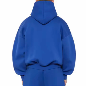 Sweat à capuche pour homme surdimensionné Boxy Fit vierge avec logo brodé personnalisé Sweat à capuche pour homme en coton lourd Pullover en boîte pour homme - Product Image 3