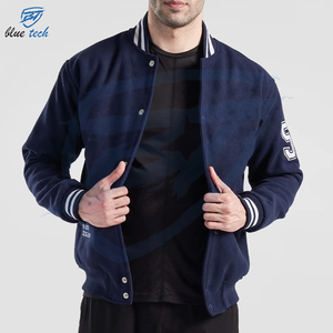 Chaqueta Varsity Personalizada de Estilo Vintage con Logotipo Bordado, Cuello Alto, Secado Rápido, para Unisex - Product Image 6