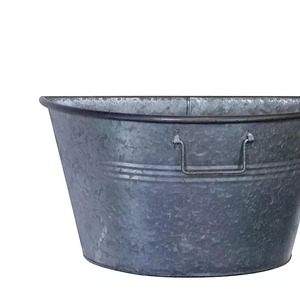 Set of 3 Galvanized Half Bucket <b>Wall</b> <b>Planters</b> Indoor Hanging Vase for <b>Garden</b> Design Home Decor Flower Pots & <b>Planters</b> - Product Image 3