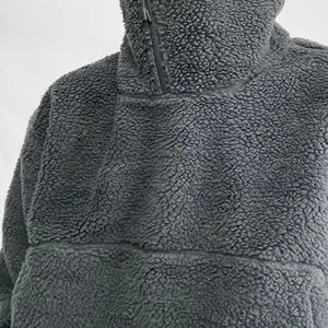 Pull à capuche Sherpa pour hommes avec manches longues, logo personnalisé de haute qualité, sweats à capuche en polaire Sherpa lourd de grande taille - Product Image 6