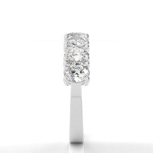 Anillo de Boda de Platino Elegante con 7 Diamantes Ovalados Cultivados en Laboratorio, Fabricante Internacional de Joyería al por Mayor y al Detal - Product Image 3
