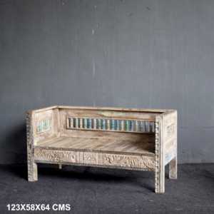 Banco de Madera Sólida Rústico y Moderno para Exteriores, para Patio, Jardín, Parque y Escuela, Diseño Tradicional de Aluminio - Product Image 4