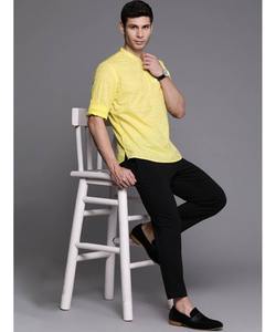 Árabe PathaniAchkanBandhgalaSherwaniKurta para hombres en tela de algodón paquistaní con elegante cadena de botones en el cuello y lo último - Product Image 5