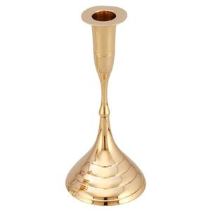 Portavelas cónico de aluminio de alta calidad con portavelas de Metal con acabado dorado brillante para decoración de iluminación - Product Image 3