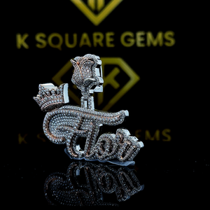High Quality <b>Iced</b> <b>Out</b> <b>Chain</b> with Custom Pendant 18K Rose Gold S925 Sterling Silver Hip Hop Pendant for Women - Product Image 3