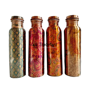 Botella de cobre ancha ecológica para amantes de la naturaleza y viajeros Tradebyd Plastic Drinkware - Product Image 1