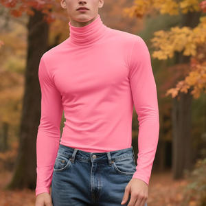 Men Long Sleeve <b>Mock</b> <b>Turtleneck</b> Top Custom Fit Layering Shirt OEM ODM Cotton Fabric Warm Casual Wear - Product Image 4
