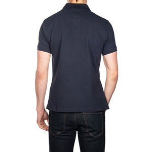 Camisetas transpirables de manga corta para hombre de alta calidad logotipo personalizado bordado patrón sólido Jersey tela en blanco liso Polo - Product Image 3