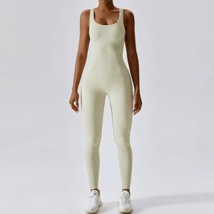 Traje de Yoga de una pieza sin costuras de primavera, conjunto de entrenamiento de Fitness para apretar el vientre, ropa de gimnasio, ropa deportiva de realce - Product Image 6