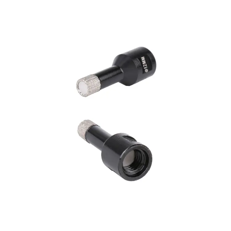 5mm 6mm 8mm 10mm black porcelain Tiles Thread Shank Hole Diamond Core Drill Bitsle M14 Vacuum Brazed Diamond Core Bit