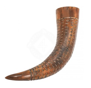Best Viking horn drinking vessels for mead Authentic hand-carved Viking horn for sale unique design natural - Product Image 5
